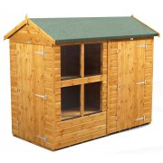 Power 8x4 Apex Combined Potting Shed with 4ft Storage Section